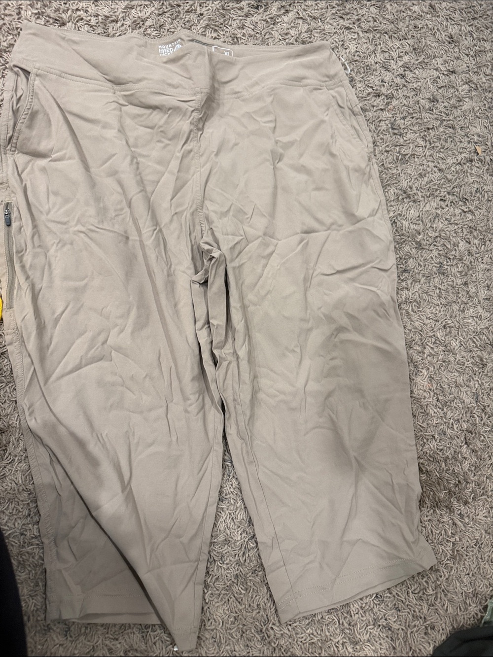 Womens Lightweight Beige capris  - Casual Comfort